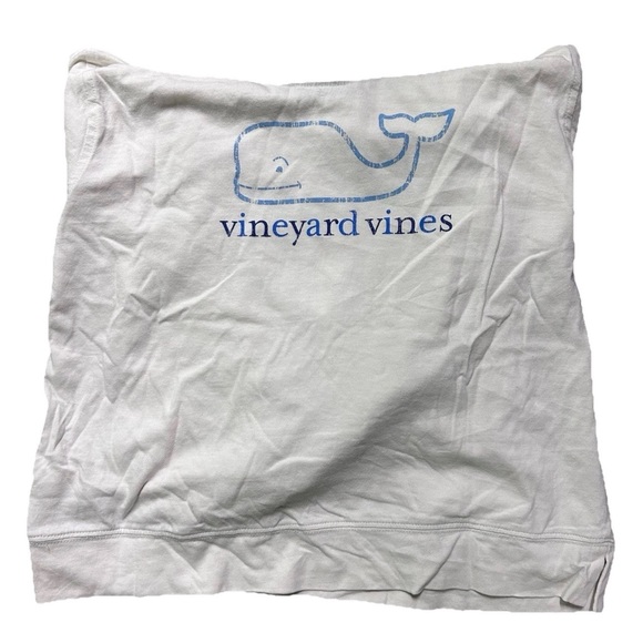 Youth Vineyard Vines White Cotton Hoodie Blue Whale Size Medium (10-12) - Picture 4 of 4
